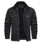 Mens Fleece Lined Parka Jacket Casual Autumn Winter Coat 3