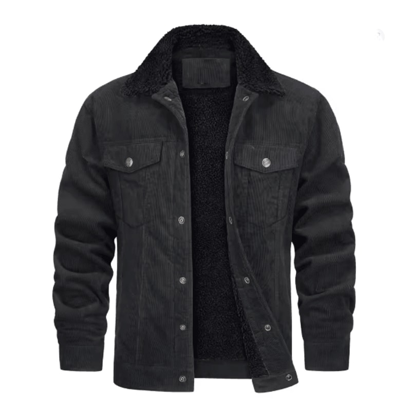 Mens Fleece Lined Parka Jacket Casual Autumn Winter Coat 3