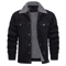 Mens Fleece Lined Parka Jacket Casual Autumn Winter Coat 5
