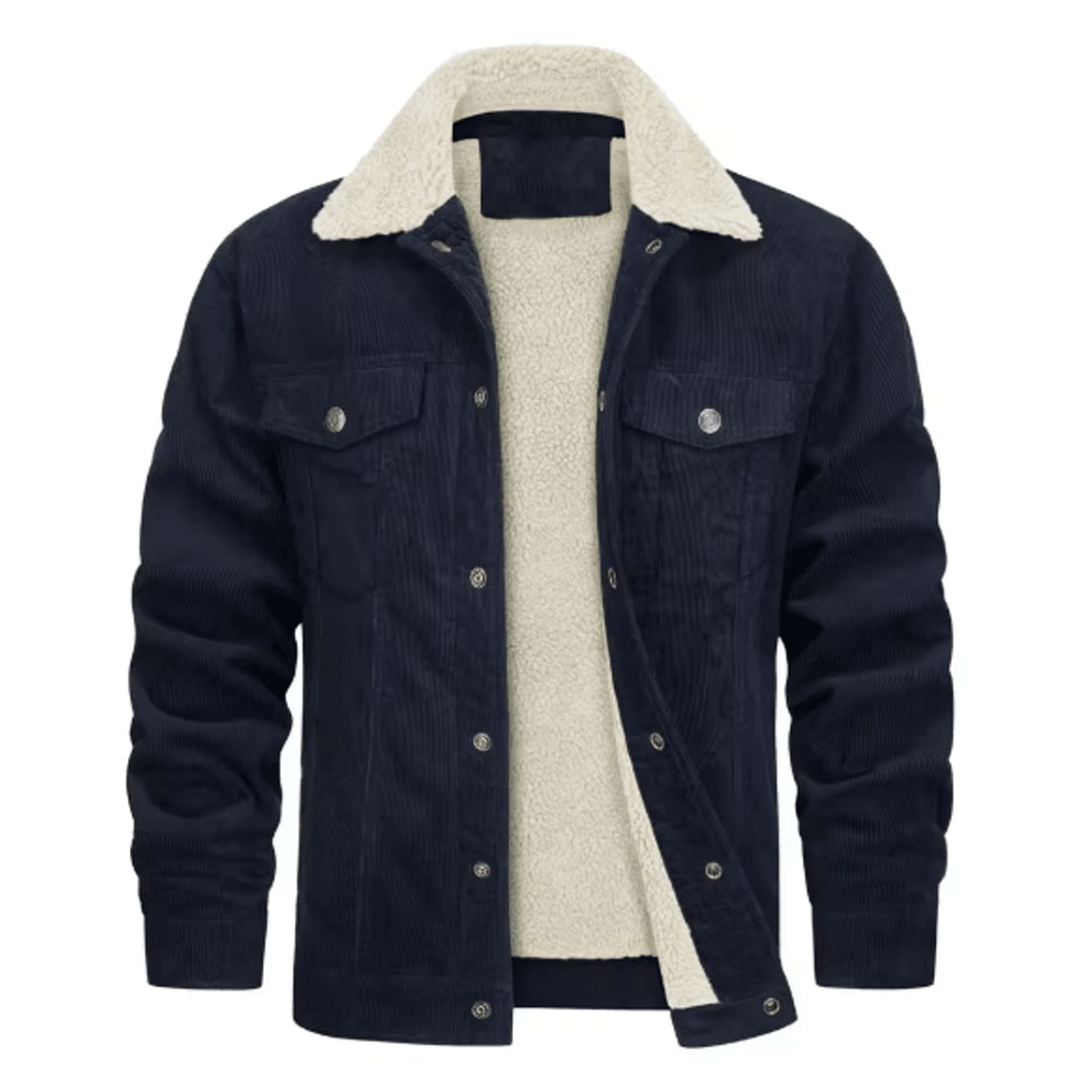 Mens Fleece Lined Parka Jacket Casual Autumn Winter Coat 6