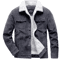 Mens Fleece Lined Parka Jacket Casual Autumn Winter Coat 7