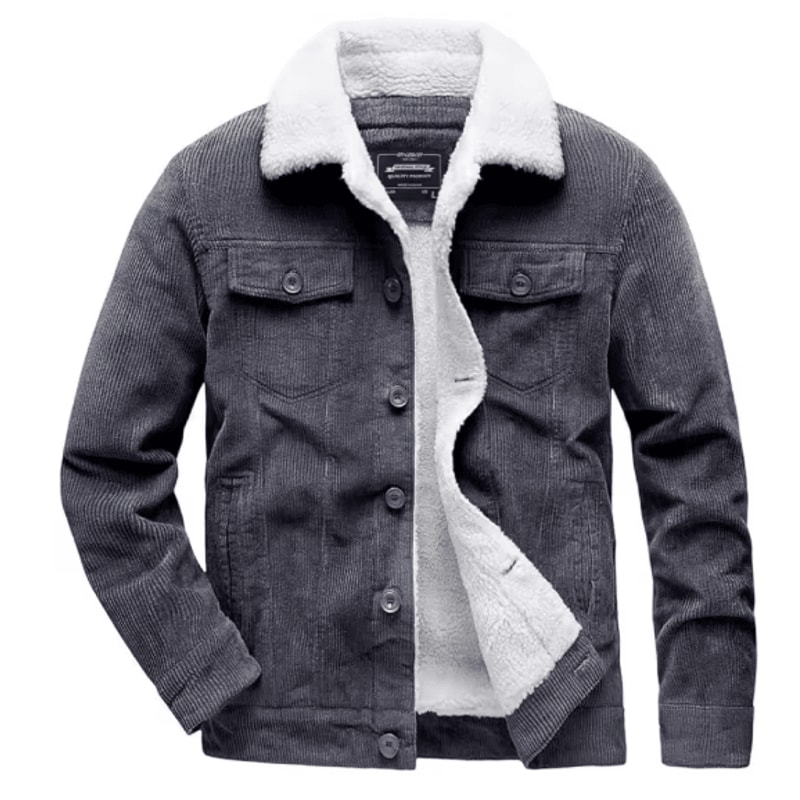 Mens Fleece Lined Parka Jacket Casual Autumn Winter Coat 7