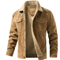 Mens Fleece Lined Parka Jacket Casual Autumn Winter Coat 8