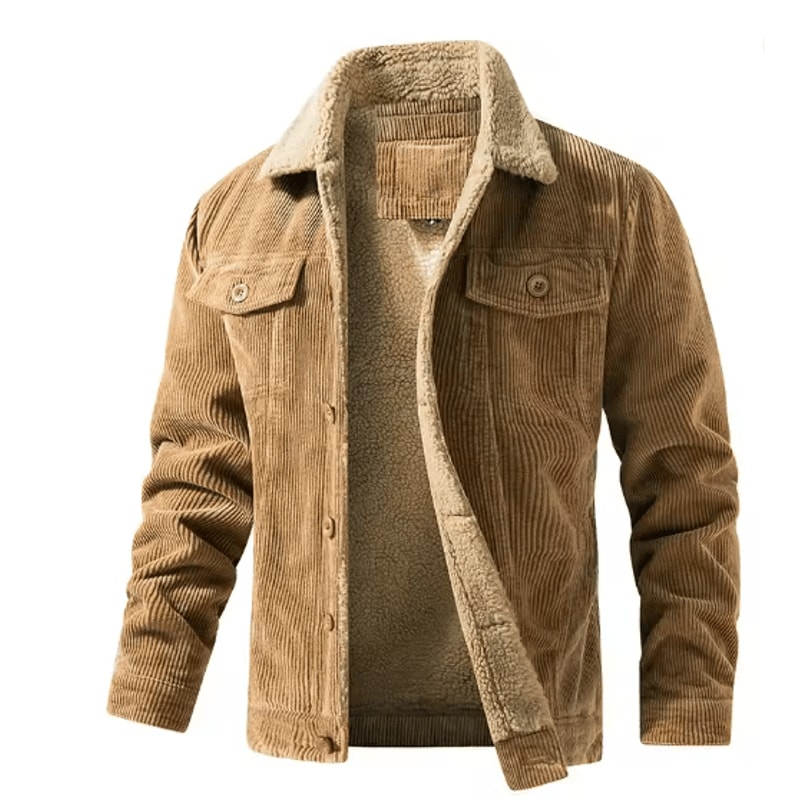 Mens Fleece Lined Parka Jacket Casual Autumn Winter Coat 8