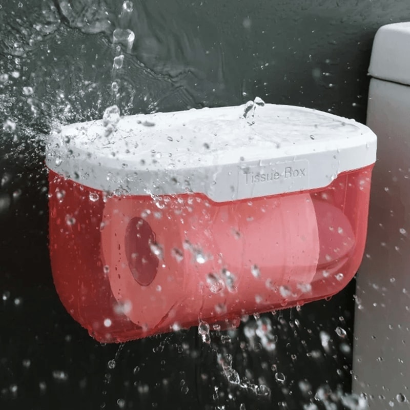 Waterproof Wall Mounted Toilet Paper Holder Tissue Box 1