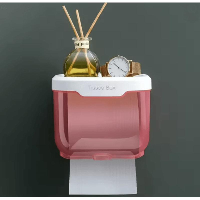 Waterproof Wall Mounted Toilet Paper Holder Tissue Box 3