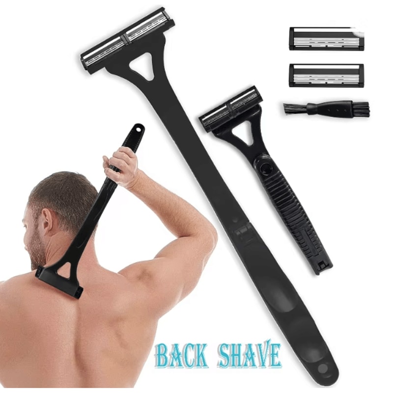 FlexReach Triple Blade Back Shaver For Men Long Handle Body Razor 0
