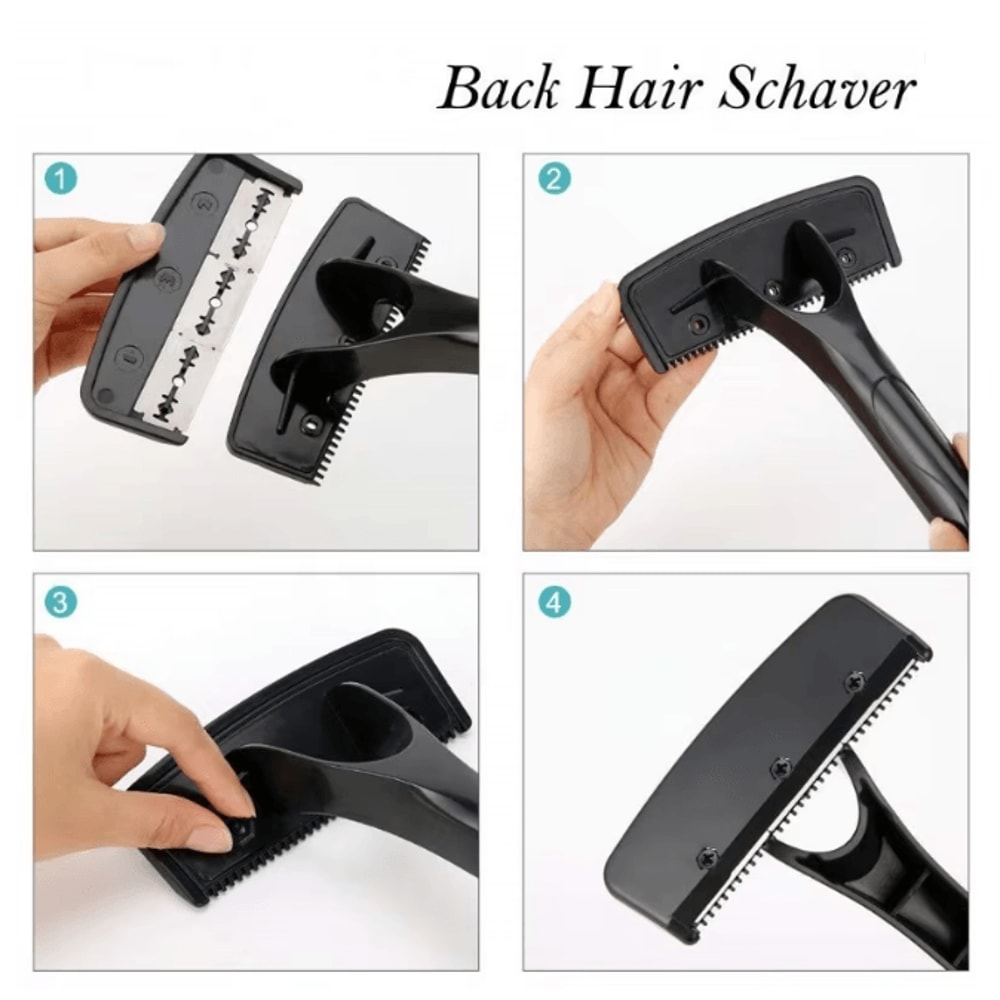 FlexReach Triple Blade Back Shaver For Men Long Handle Body Razor 3