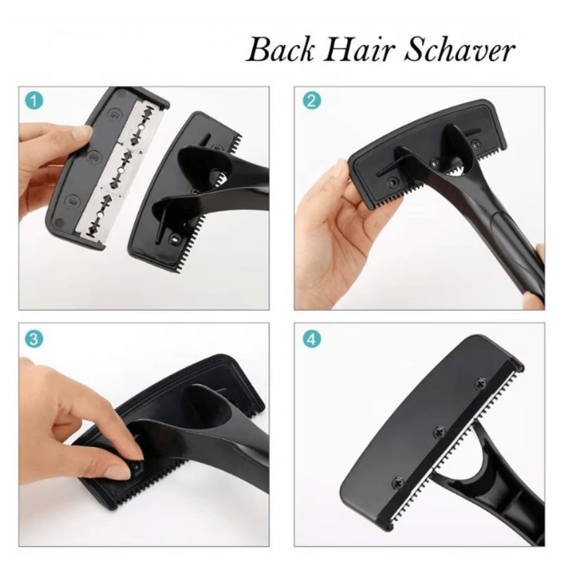 FlexReach Triple Blade Back Shaver For Men Long Handle Body Razor 3