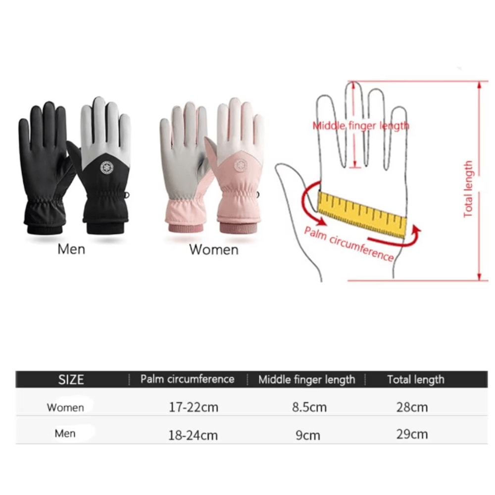 ThermaGrip Waterproof Winter Ski Gloves Touch Screen Thermal Gloves 3
