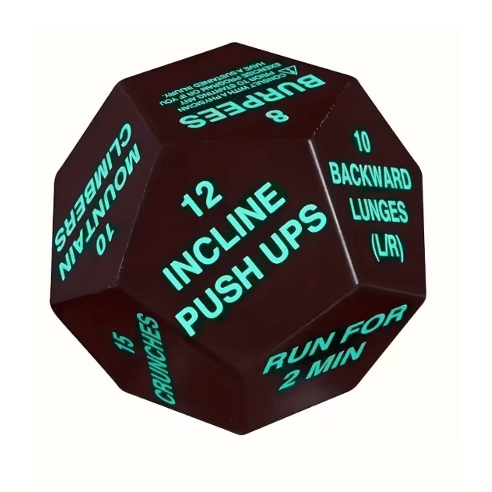 PowerDice 12 Sided Fitness Stress Ball Workout Challenge Trainer 5