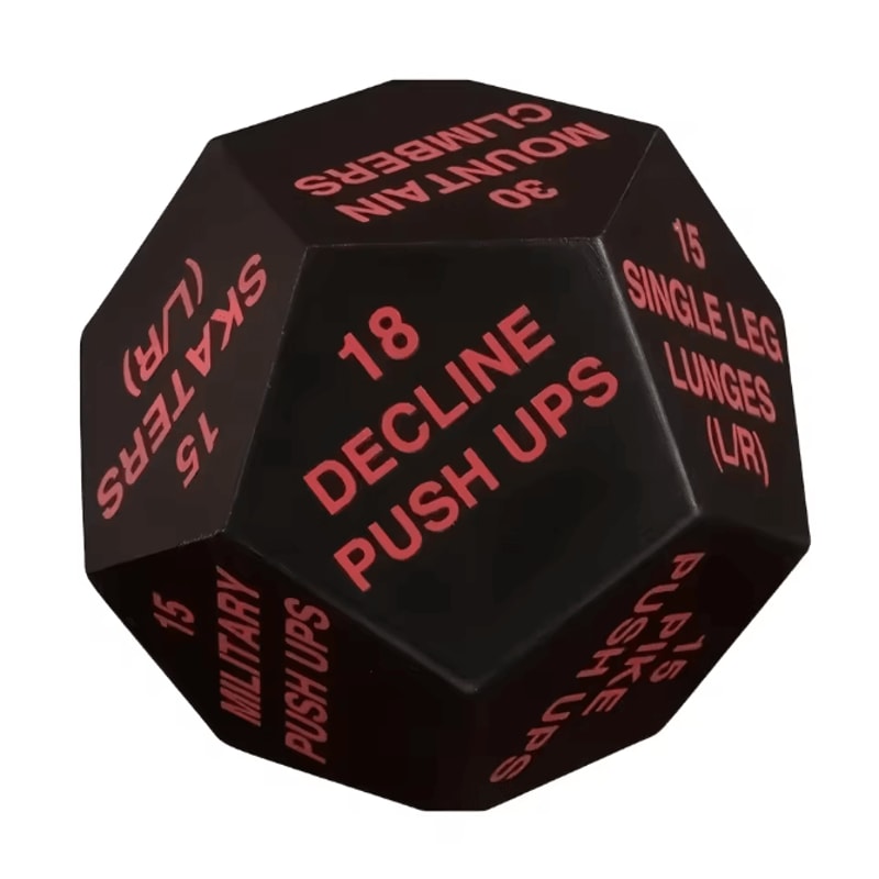 PowerDice 12 Sided Fitness Stress Ball Workout Challenge Trainer 6