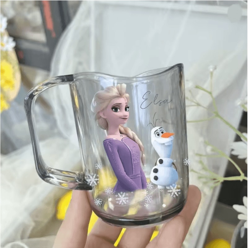 Princess Elsa Kids Mouthwash Cup Cute Cartoon Brushing Rinse Cup 5