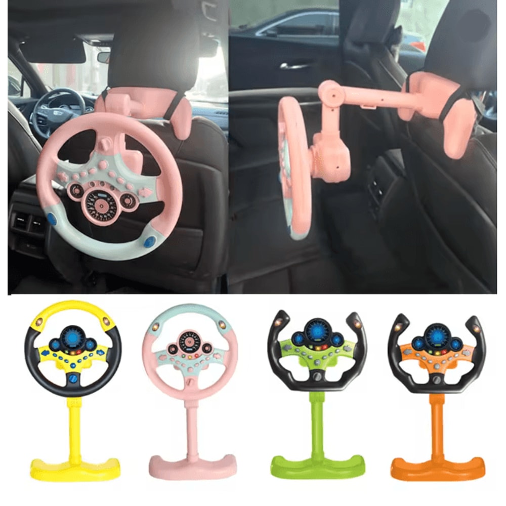 Kids Interactive Steering Wheel Toy With Lights And Sound 0