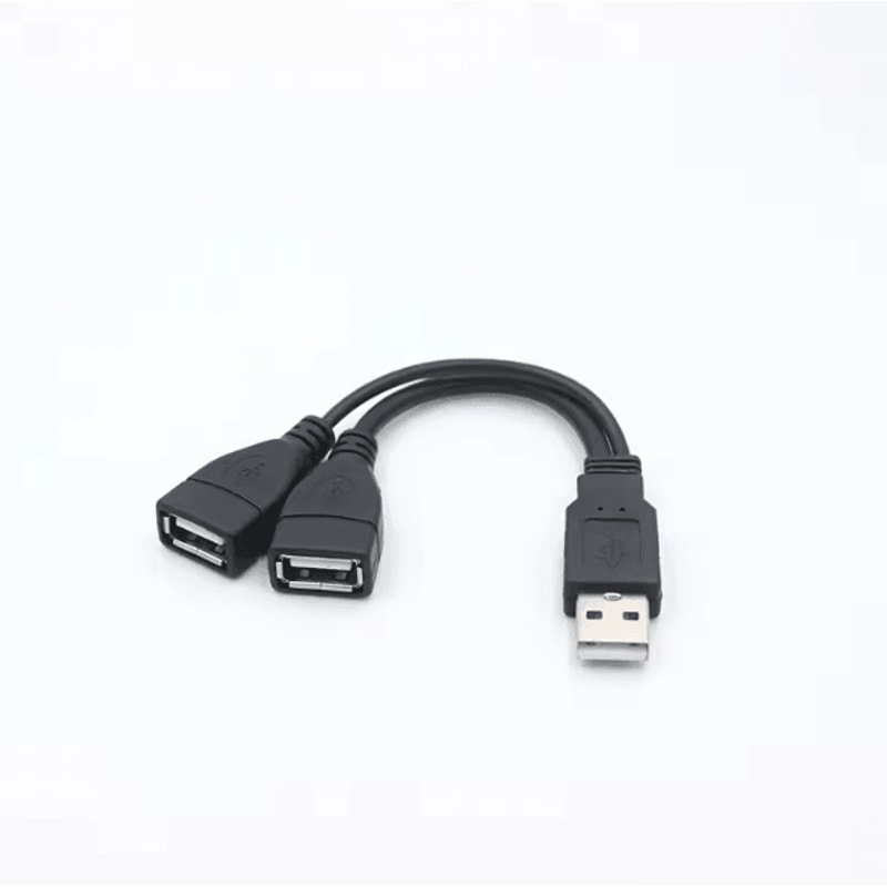 Dual Port USB Splitter Cable USB 20 Male To Two Female Adapter 2