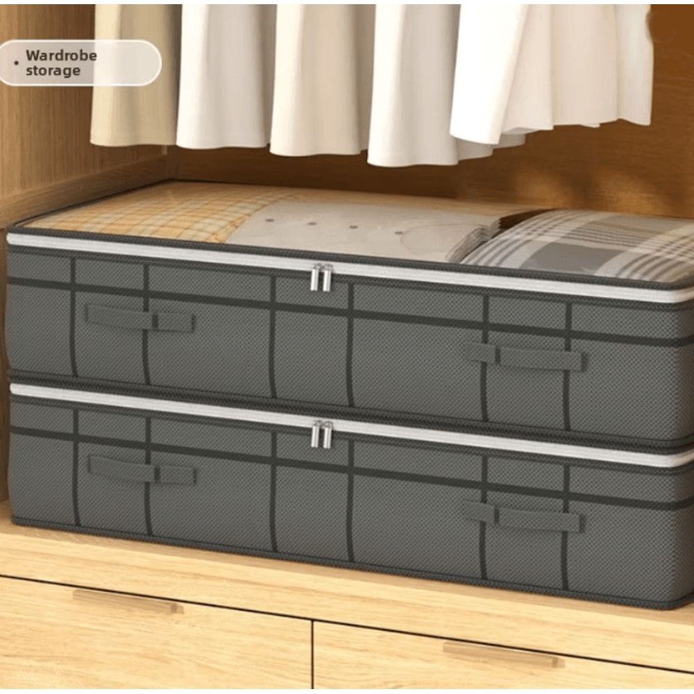 Large Underbed Storage Bag Foldable Clothes And Quilt Organizer 2