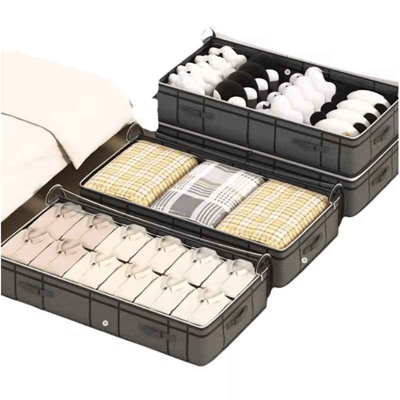 Large Underbed Storage Bag Foldable Clothes And Quilt Organizer 3