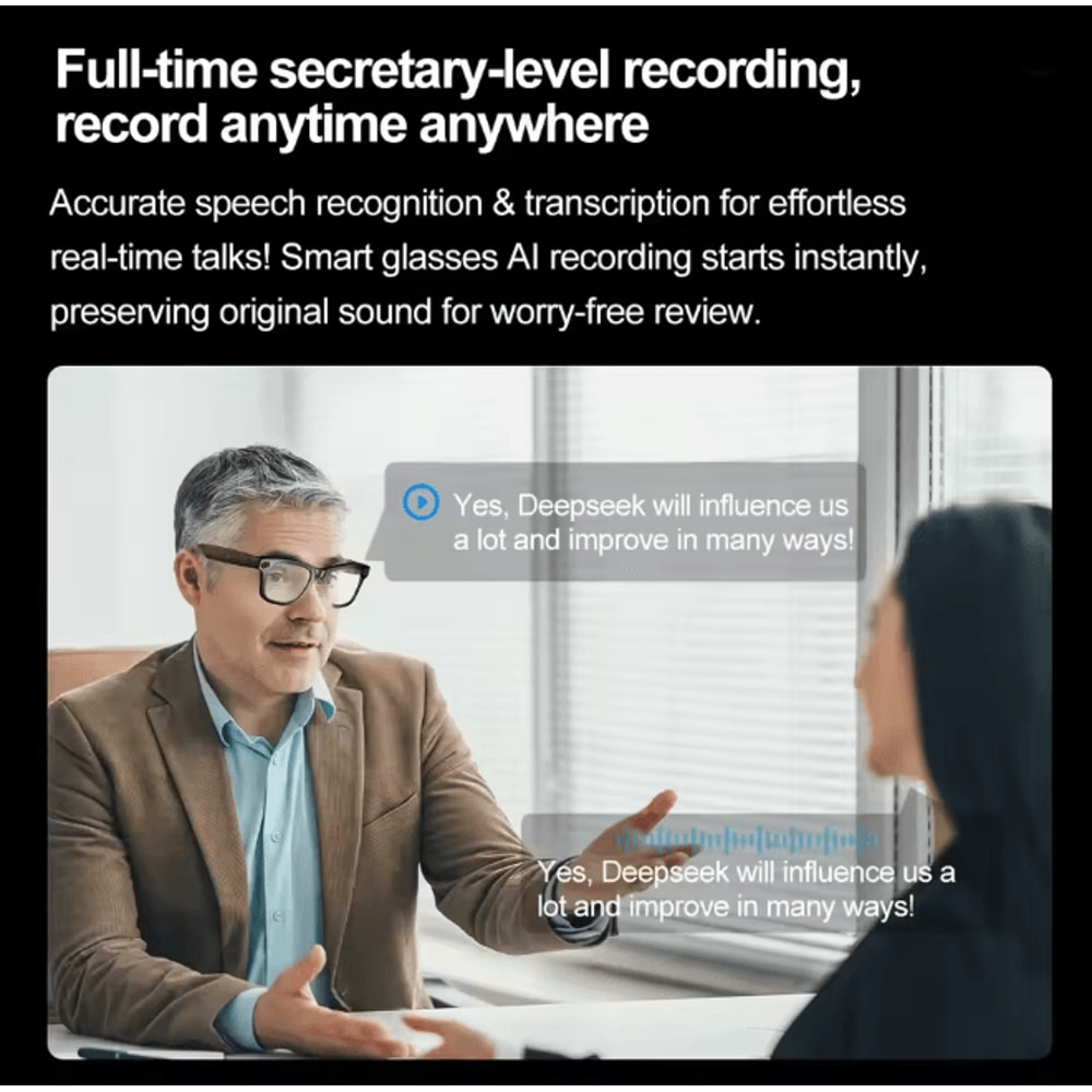VisionPro AI Camera Smart Glasses With Translation And Call Function 2
