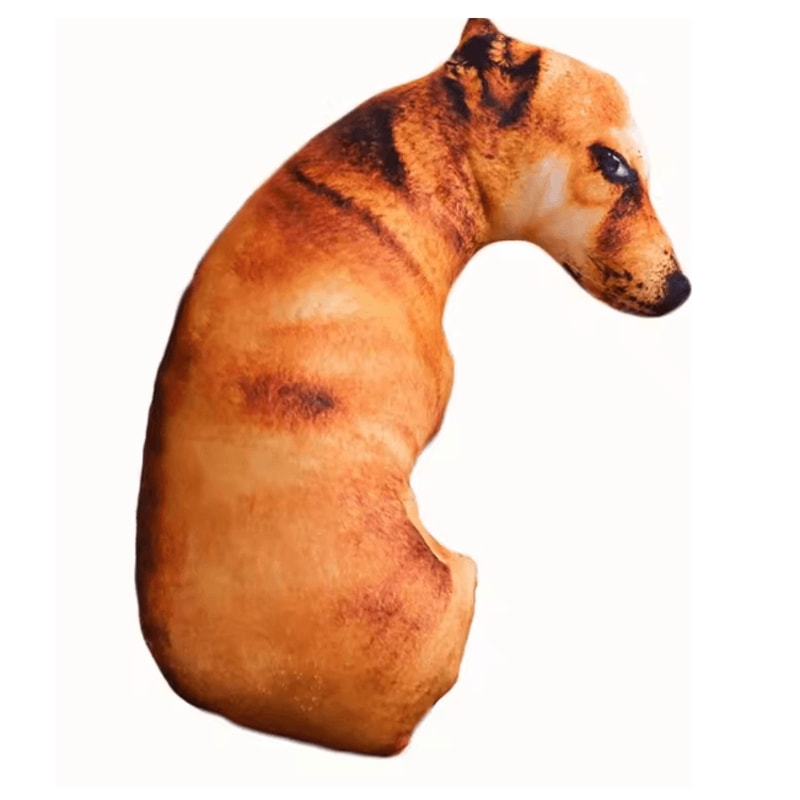 3D Lifelike Dog Head Throw Pillow Cute Animal Cushion Decor 4