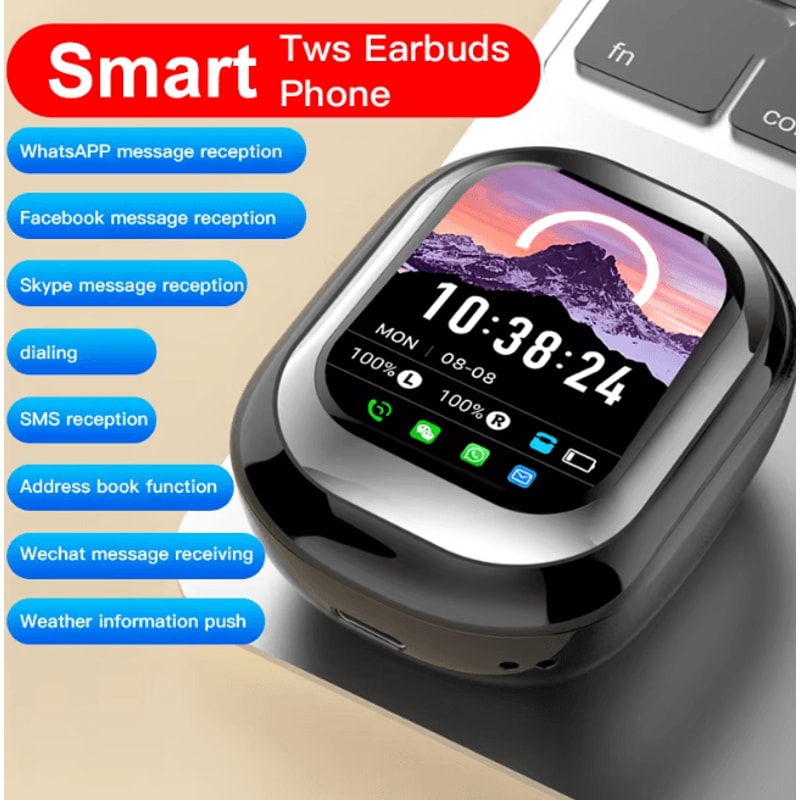 SE ONE Smart Touch Screen Wireless Earbuds With LED Display Case 3