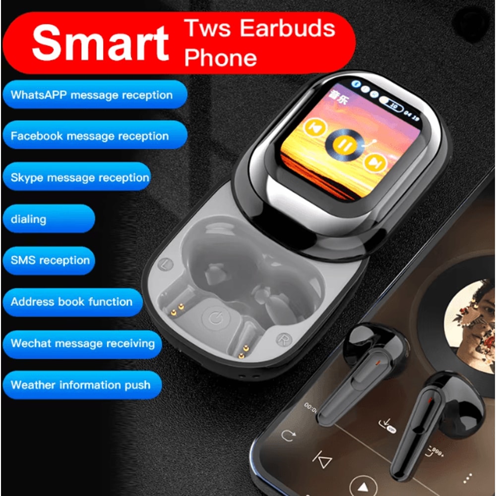 SE ONE Smart Touch Screen Wireless Earbuds With LED Display Case 4
