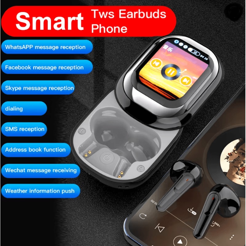 SE ONE Smart Touch Screen Wireless Earbuds With LED Display Case 4