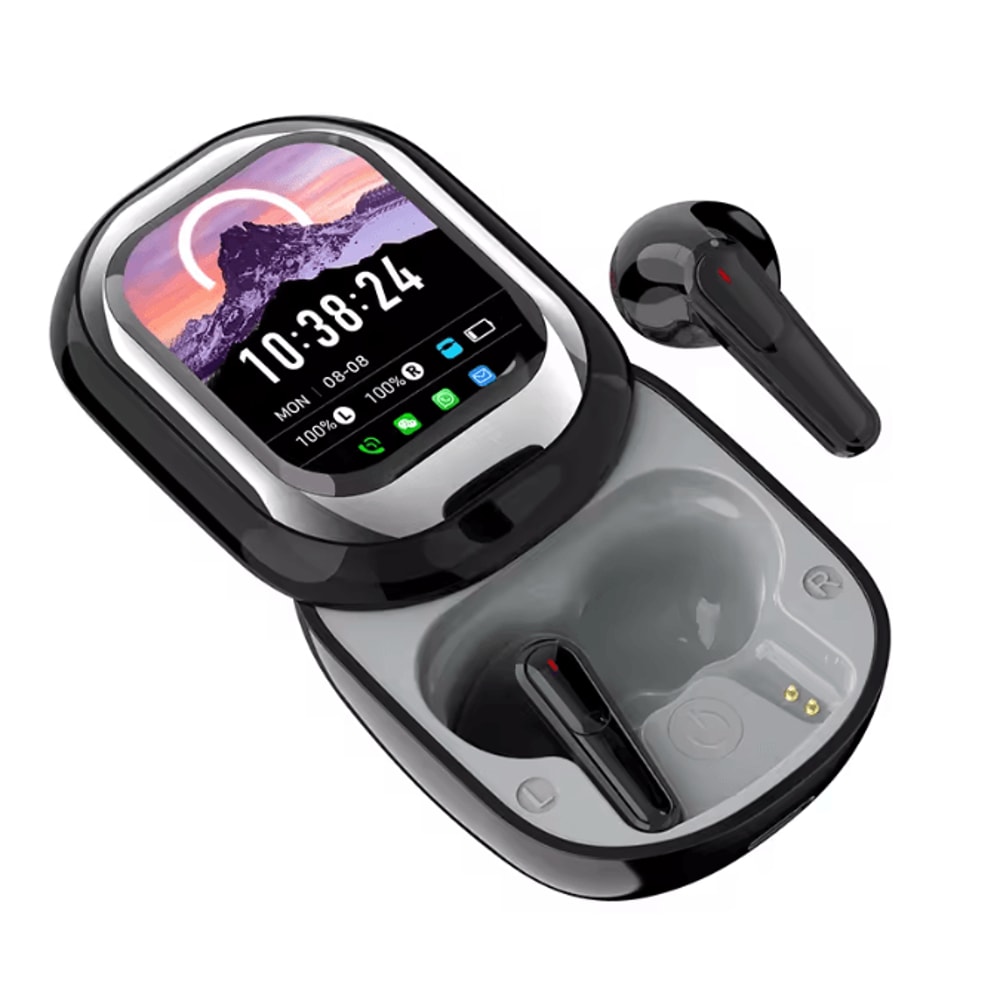 SE ONE Smart Touch Screen Wireless Earbuds With LED Display Case 5
