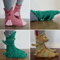 Funny Crocodile Christmas Socks Knitted Animal Holiday Party Socks 1