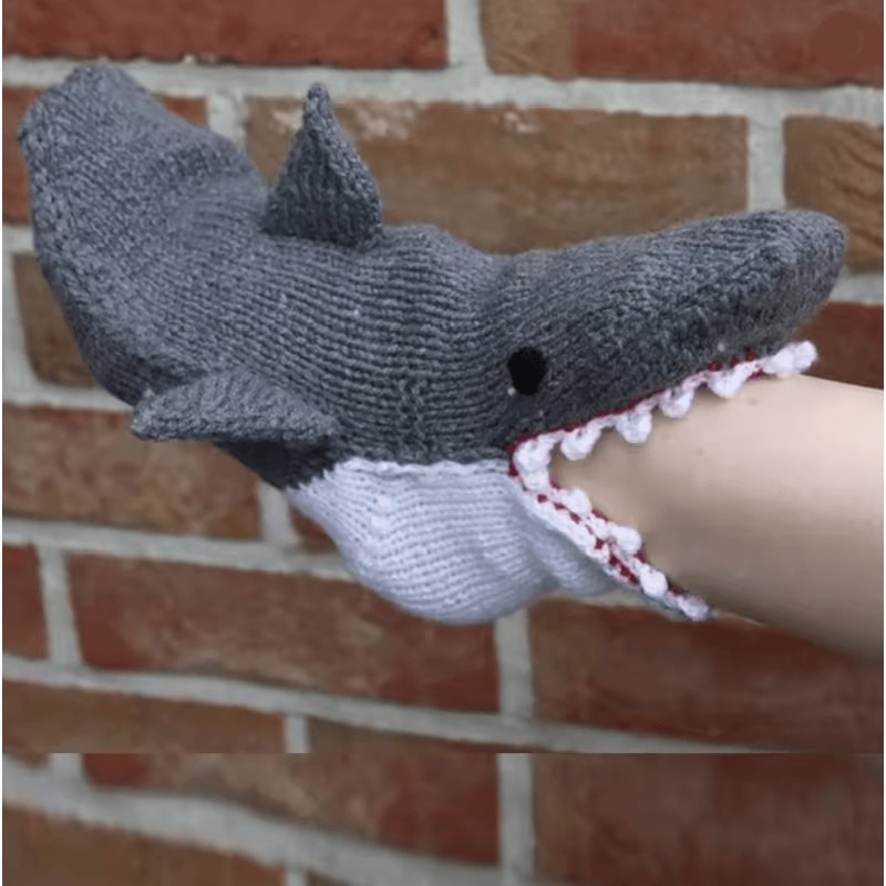 Funny Crocodile Christmas Socks Knitted Animal Holiday Party Socks 2