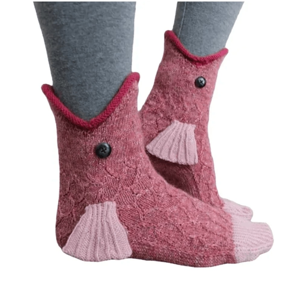 Funny Crocodile Christmas Socks Knitted Animal Holiday Party Socks 3