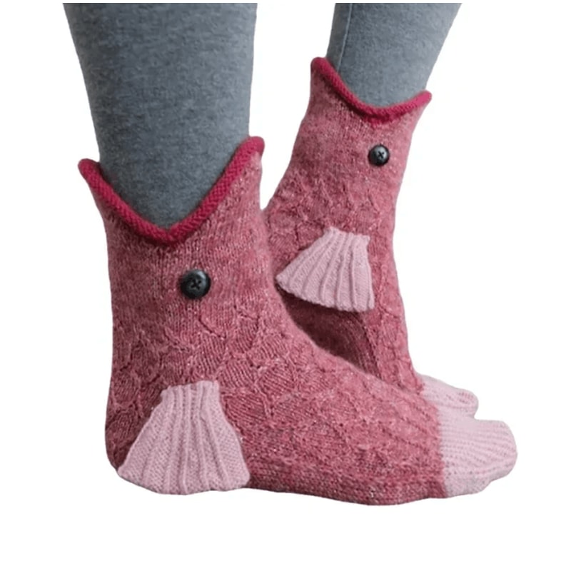 Funny Crocodile Christmas Socks Knitted Animal Holiday Party Socks 3