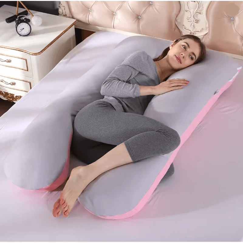 U Shape Pregnancy Pillow Case Cotton Cover For Maternity Support 0