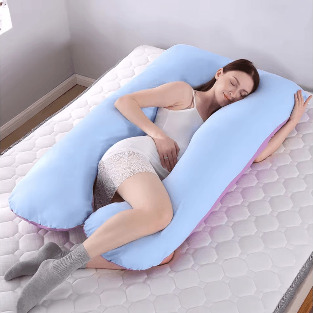 U Shape Pregnancy Pillow Case Cotton Cover For Maternity Support 1