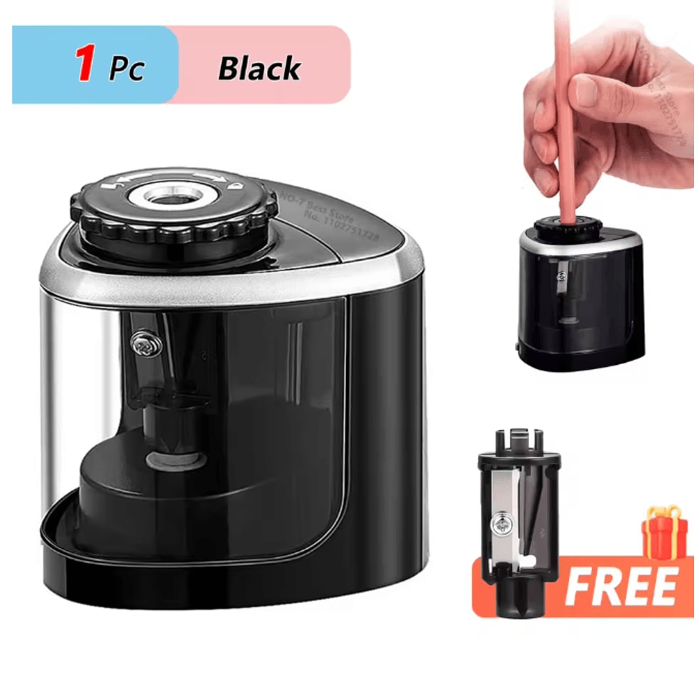 TENWIN Electric Pencil Sharpener Portable Desktop Automatic Sharpener For School And Office 4