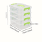 4 Layer Transparent Storage Box With Drawers Portable Plastic Organizer Case 2