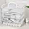 4 Layer Transparent Storage Box With Drawers Portable Plastic Organizer Case 6