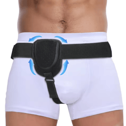 adjustable groin support belt with compression pads for men and women