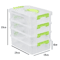 Transparent Stackable Storage Box With Grid Drawers For Building Blocks And Tools 3