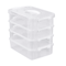 Transparent Stackable Storage Box With Grid Drawers For Building Blocks And Tools 4