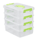 Transparent Stackable Storage Box With Grid Drawers For Building Blocks And Tools 5