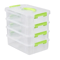 Transparent Stackable Storage Box With Grid Drawers For Building Blocks And Tools 5