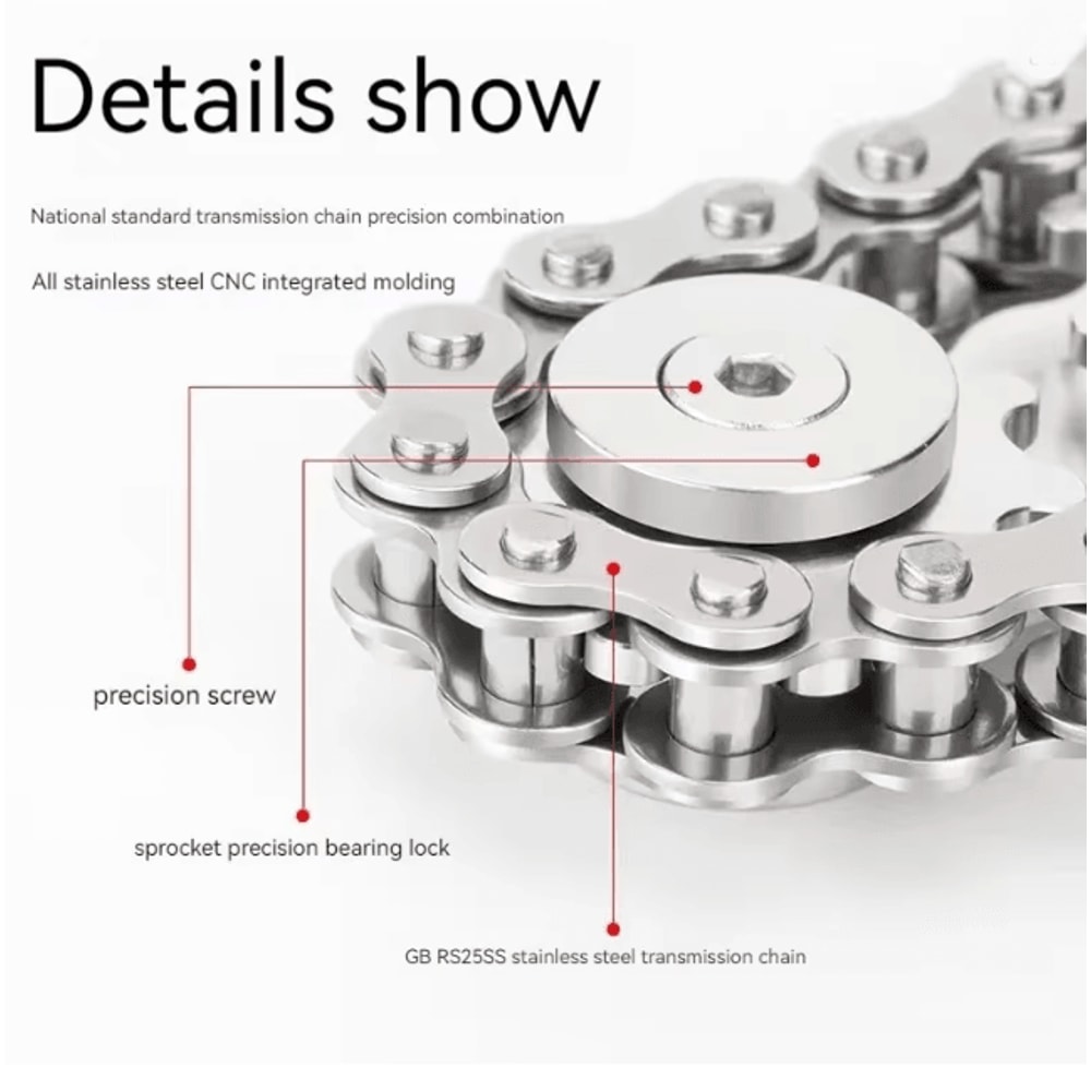 Metal Fidget Spinner Desk Toy With Gear Design For Stress Relief 1