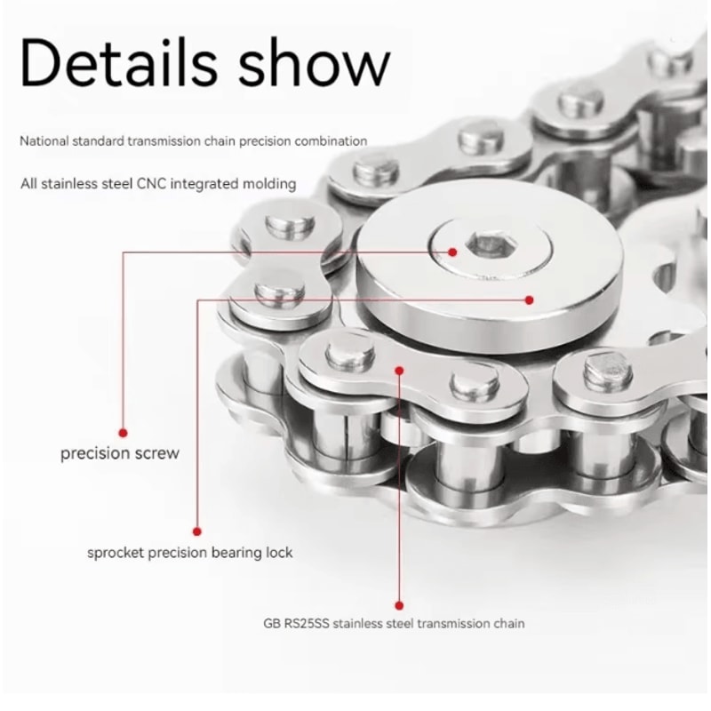 Metal Fidget Spinner Desk Toy With Gear Design For Stress Relief 1
