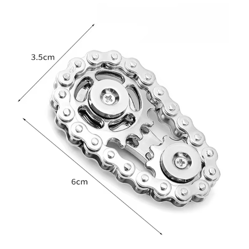 Metal Fidget Spinner Desk Toy With Gear Design For Stress Relief 3