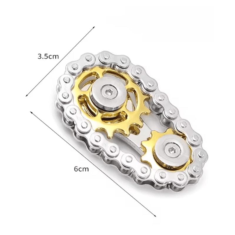Metal Fidget Spinner Desk Toy With Gear Design For Stress Relief 4