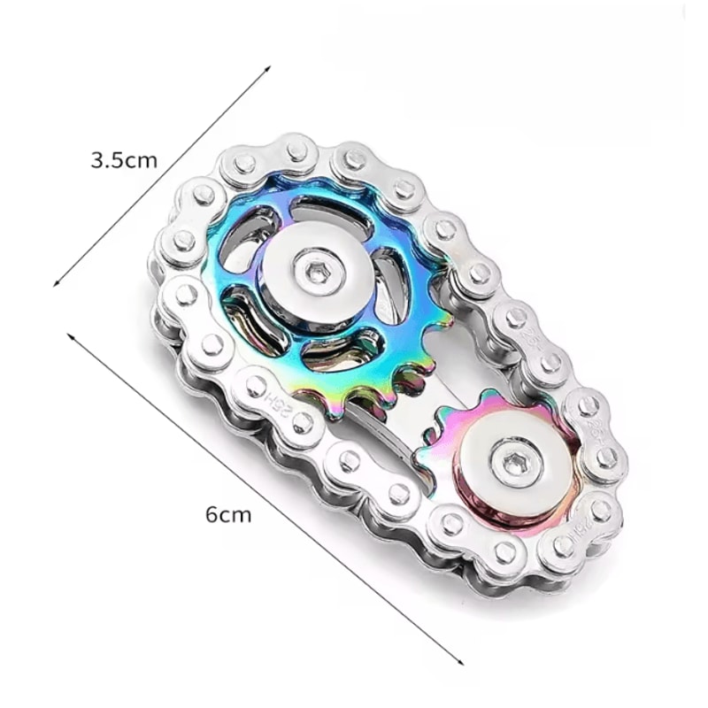Metal Fidget Spinner Desk Toy With Gear Design For Stress Relief 5
