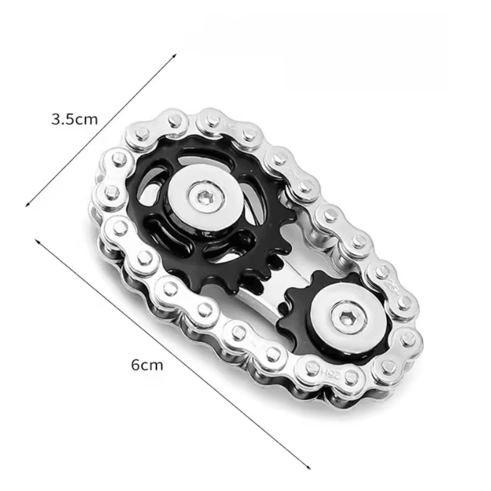 Metal Fidget Spinner Desk Toy With Gear Design For Stress Relief 6