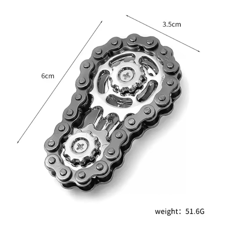 Metal Fidget Spinner Desk Toy With Gear Design For Stress Relief 8