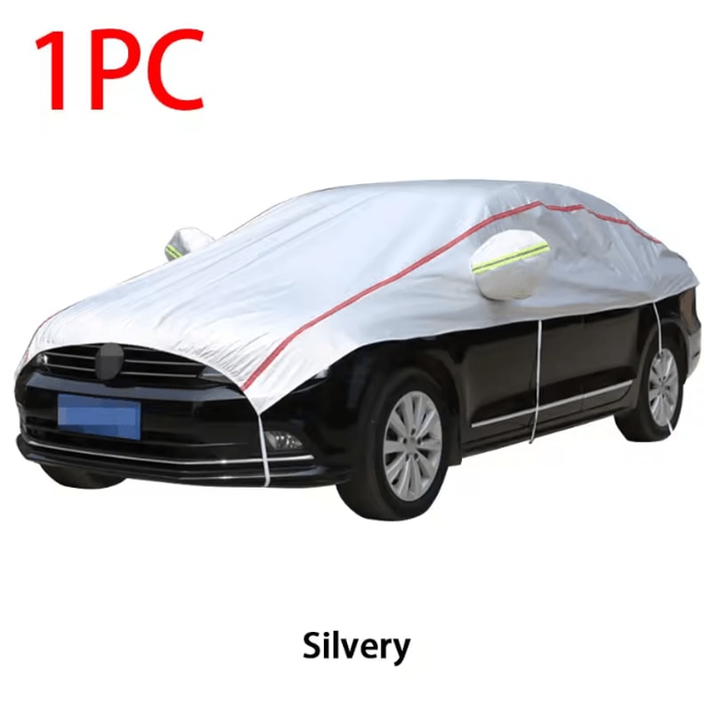 Universal Half Car Cover Waterproof UV Protection For SUV And Sedan 3
