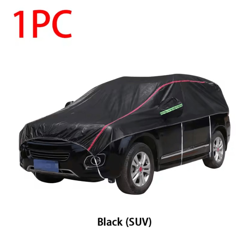 Universal Half Car Cover Waterproof UV Protection For SUV And Sedan 4